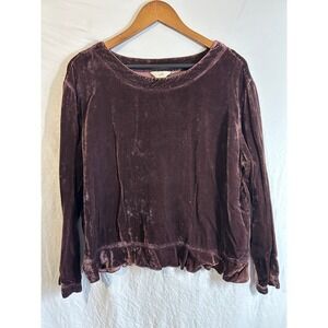 J. Jill Brown Velvet Women's shirt